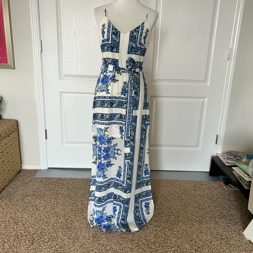 Asos Scarf Print Maxi Dress - Picture 2 of 5